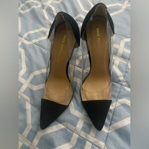 Shoe Republic LA Black and Clear Heels